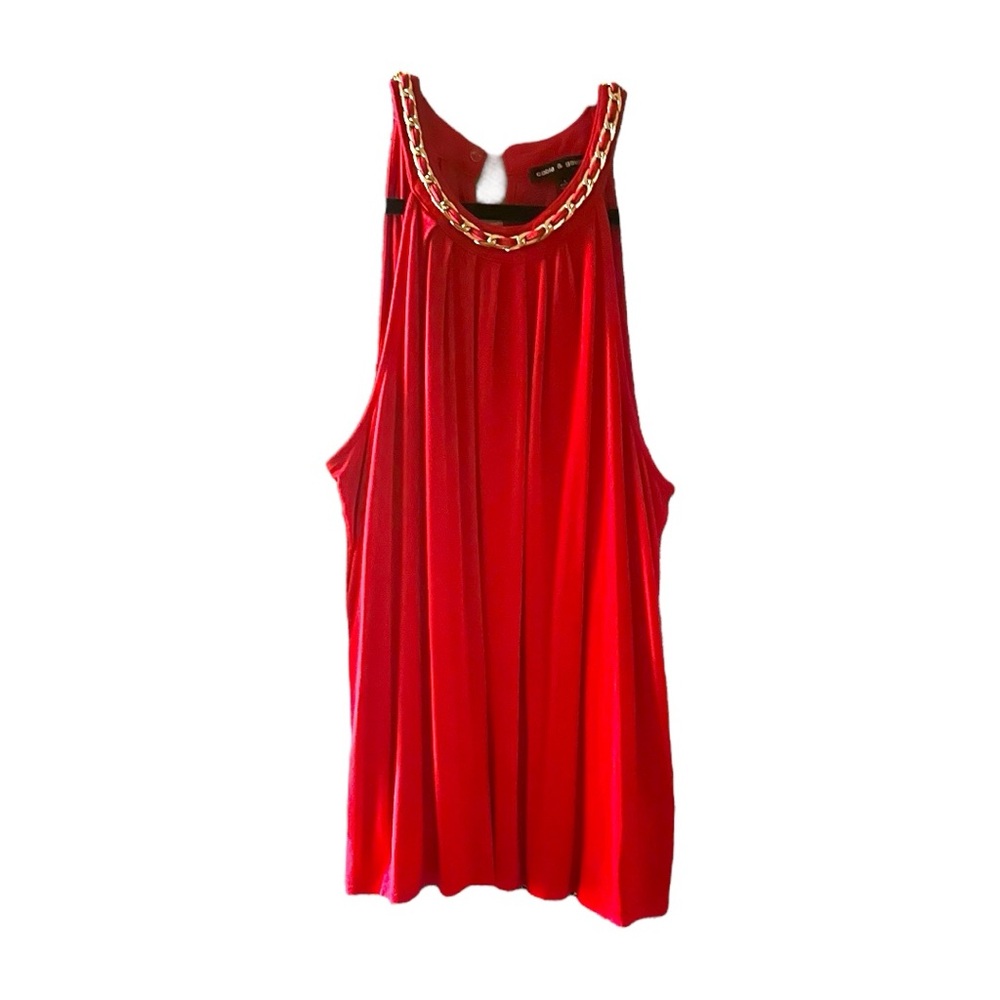 Cable & Gauge Halter Gold Link Neckline
